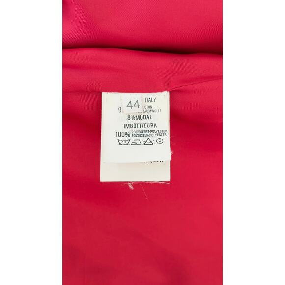 VTG Emporio Armani Red Quilted Velvet Blazer for Women |Designer Jacket Size 44 - Picture 7 of 7